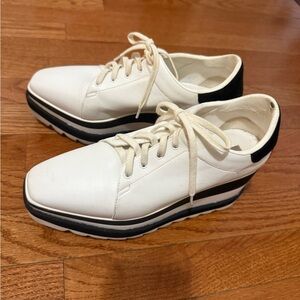 Stylish White and Black Women's Sneakers